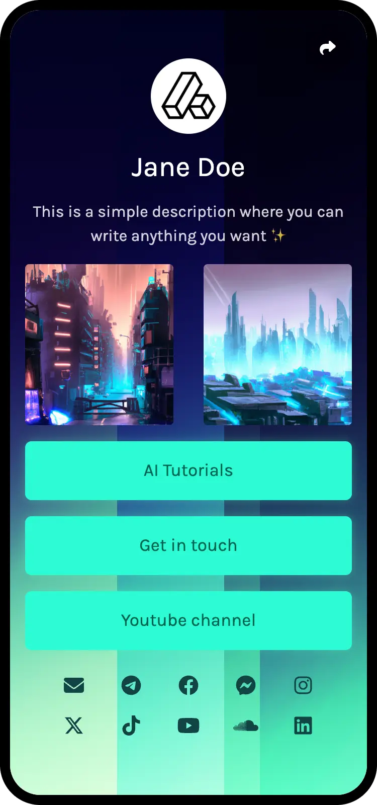 Screenshot of page examples